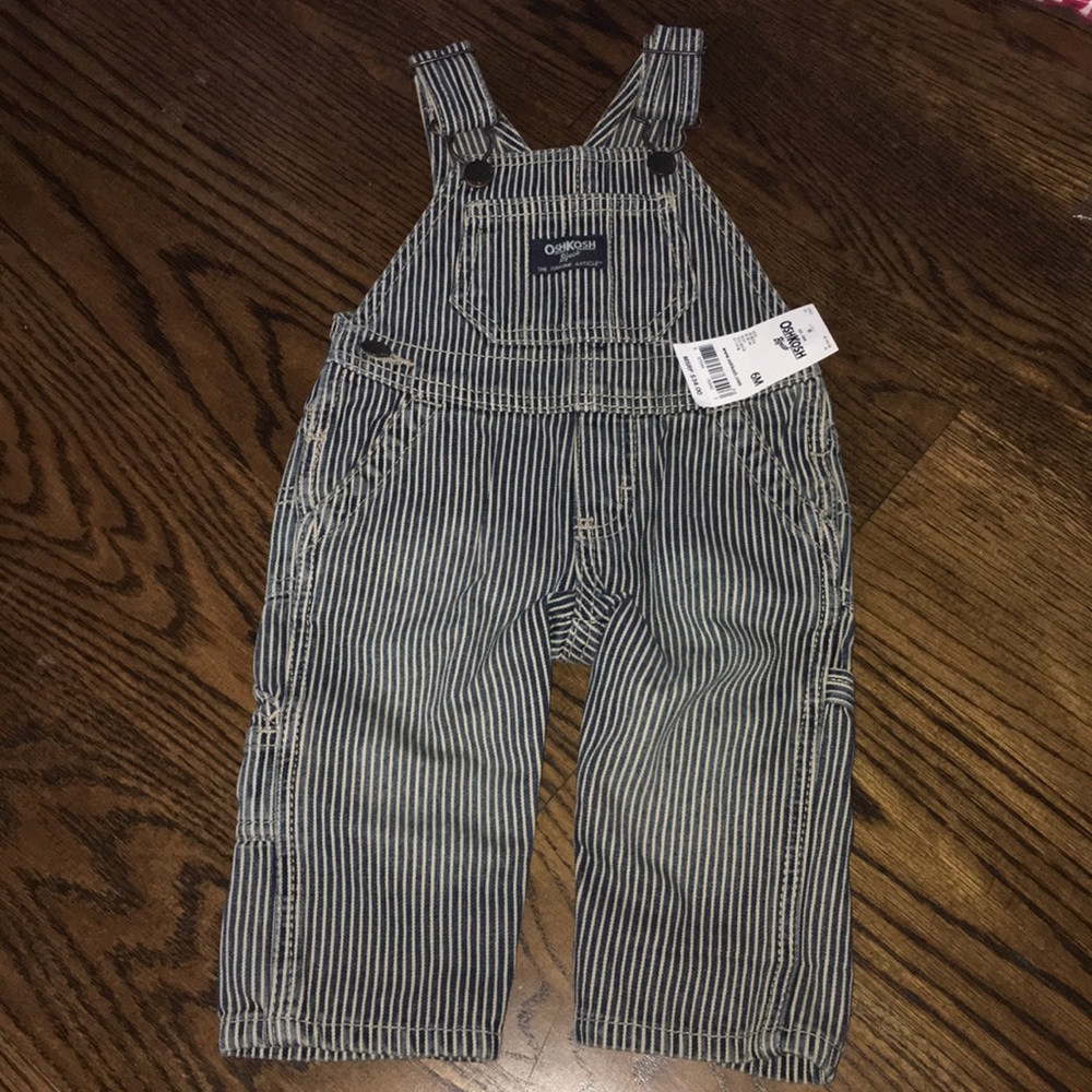 NWT OshKosh striped Overalls 6 months